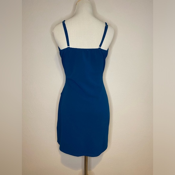 NWT Blu Spero She Sky Teal Asymmetrical Cocktail Dress - Picture 3 of 10